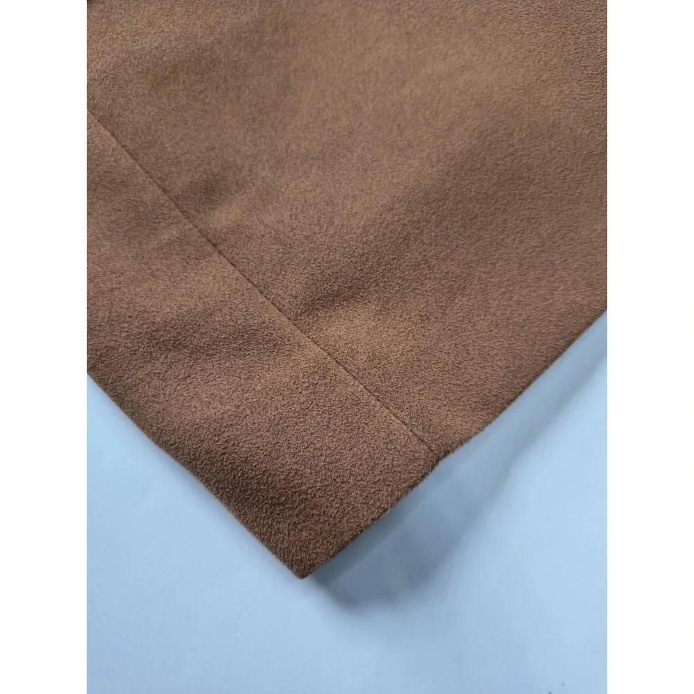 Norm Thompson Mens Micro Suede Sports Coat 47R Brown USA 3 Button Blazer